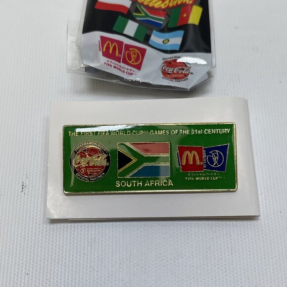 FIFA WORLD CUP 2002 South Africa National Flag Pin McDonalds Coca Cola 1x2.5” - Picture 3 of 6